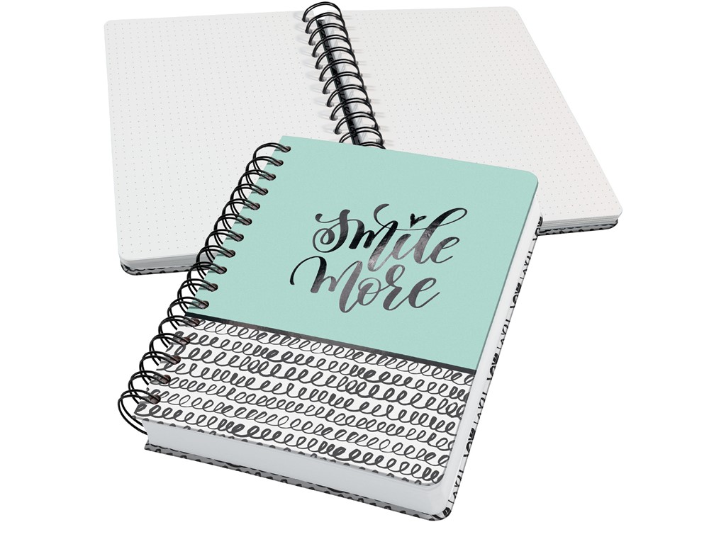 SIGEL JN623 - Spiral-Notizblock Jolie, Hardcover, Curly Mint, Dot 