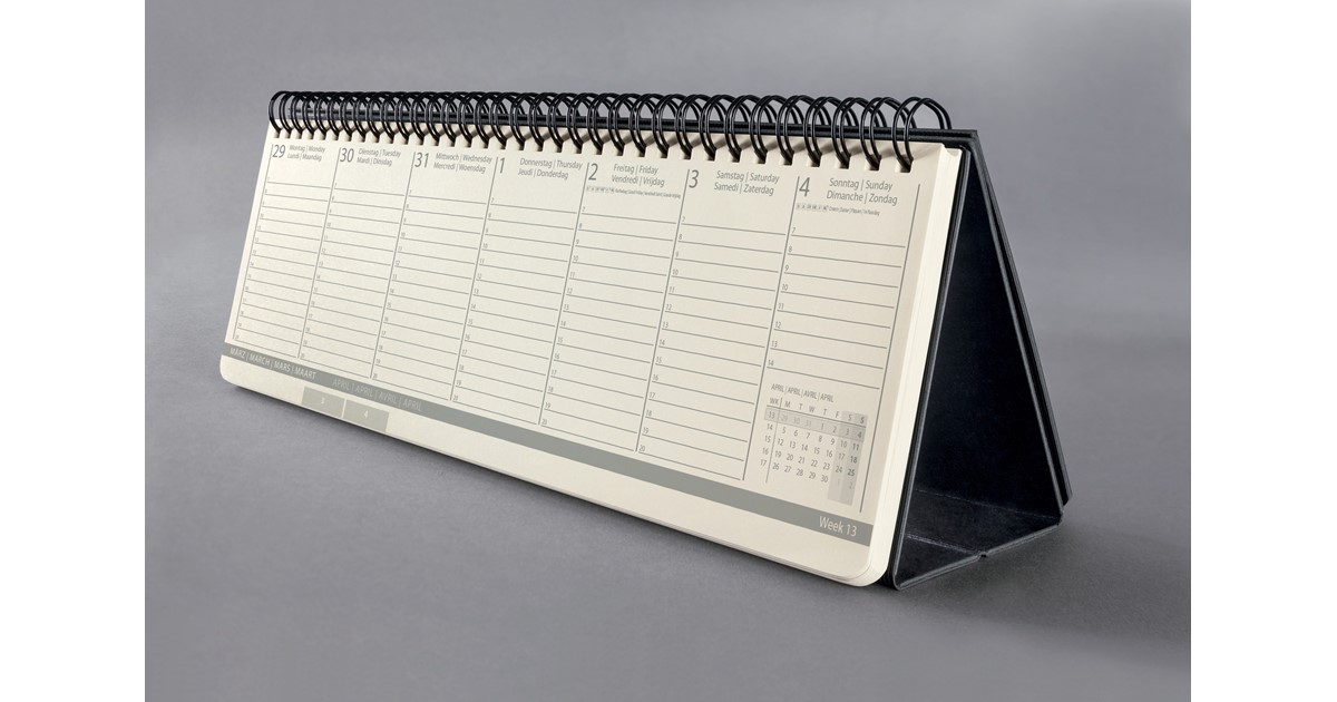 Sigel Conceptum Tischkalender 2021 - Wochenquerplaner 30x14cm Mit Quickpocket & Stiftschlaufe