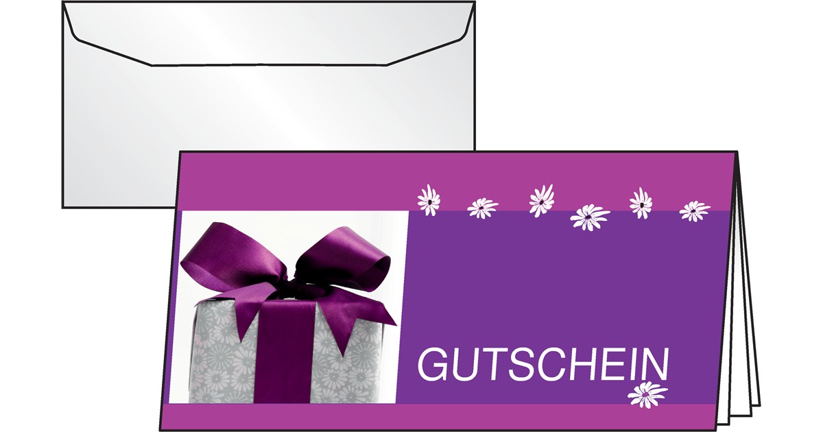SIGEL Gutscheinkarten-Set – 10 Neutrale Karten Mit Umschlägen, DIN Lang, Aus Glanzkarton