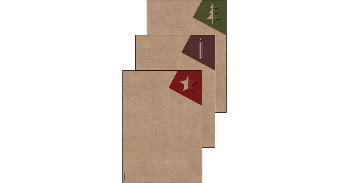 Weihnachtsbriefpapier A4 - Christmas Forest, 25 Blatt, 90g/m²