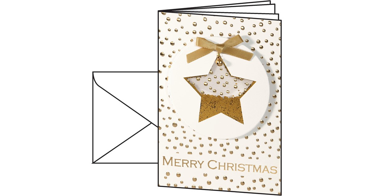 Evelay Weihnachtskarten Mit Umschlägen – Personalisierbare Karten In Roségold, 6 Stück, Für Individuelle Grüße