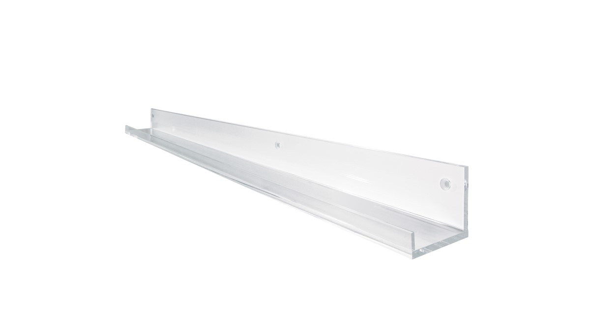 Étagère murale en plastique transparent au design moderne