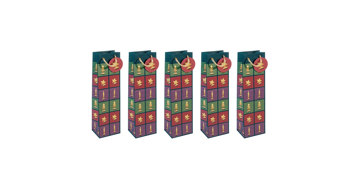 SIGEL Premium Geschenktüten 4er Set - 26x33 Cm Weiß Gold