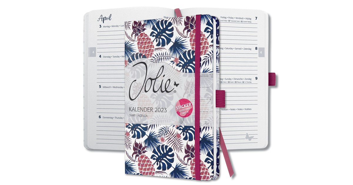 SIGEL J4105 - Wochenkalender Jolie 2024, Pink, Ca. A5, Hardcover, Mit