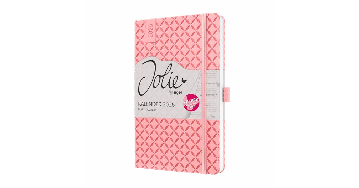SIGEL J4409 - Wochenkalender Jolie 2024, mighty mint, mintgrün, ca. A5