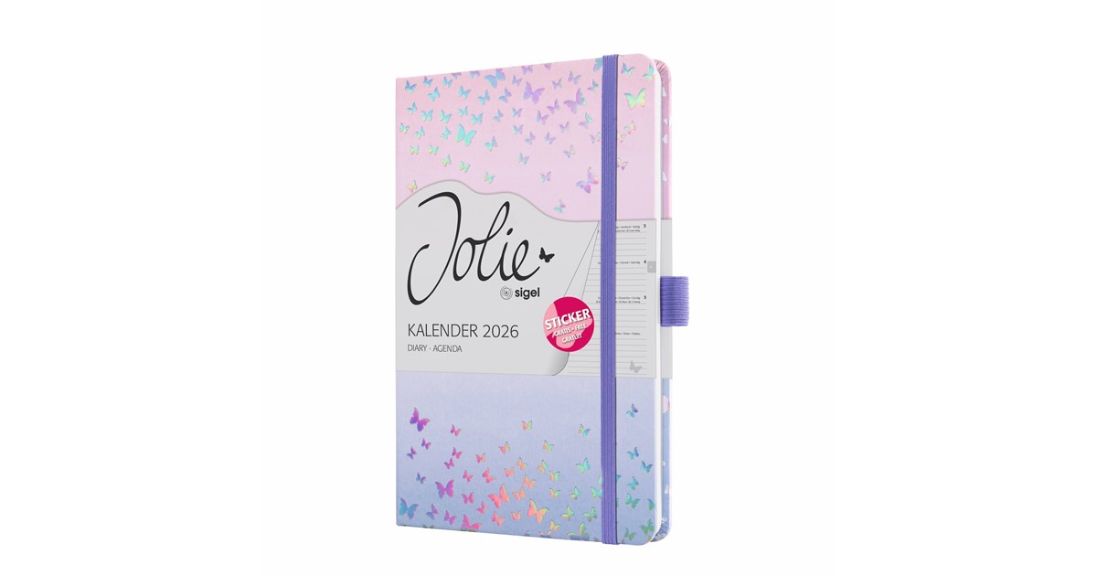 SIGEL J4602 Jolie Agenda à spirale 2024, Rose Inspiration, 16,8 x 21,5