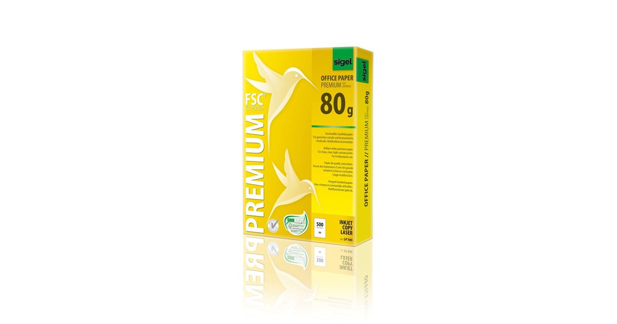 Sigel LP500 Premium Papier multifonctions A4 80 g Vierge/imprimable 2 côtés Lot de 5 x 500 feuilles (Import Allemagne