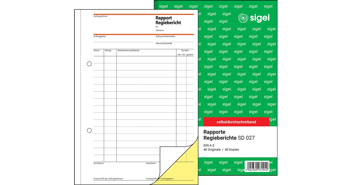 Blocchetto Rapporti Sigel SD027 A5 - 2x40 Fogli Autosbiancanti Per Cantieri E Artigiani - Foto 10