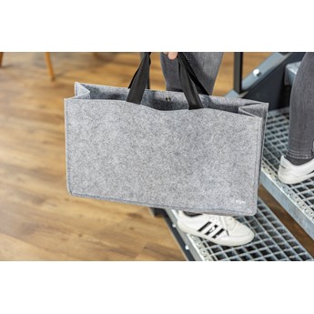 SIGEL Desk Sharing Bag Basic L, synthetischer Filz, hellgrau - Anwendung