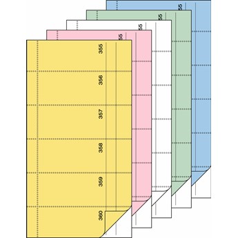 SIGEL Bonbuch, 5x 360 Abrisse, 5 Farben sortiert - Anwendung