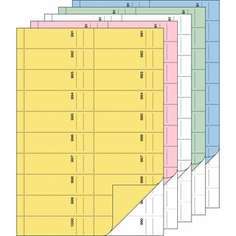 SIGEL Bonbuch, 5x1000 Abrisse, 5 Farben sortiert - Anwendung