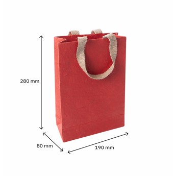 SIGEL Geschenktasche small, Red coco, 19 x 28 x 8 cm, rot, 5 Stück - Anwendung