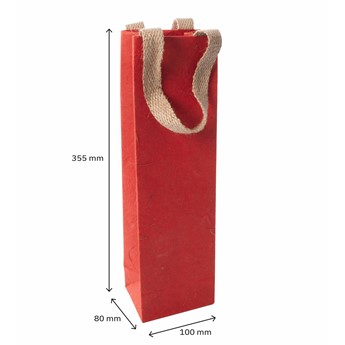 SIGEL Geschenktasche Flasche, Red coco, 10 x 35,50 x 8 cm, rot, 5 Stück - Anwendung