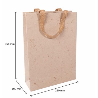 SIGEL Geschenktasche large, Natural red coco, 25 x 35,5 x 10 cm, beige/rot, 5 Stück - Anwendung