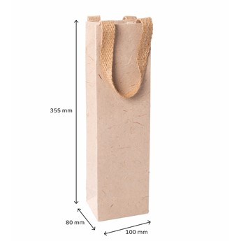 SIGEL Geschenktasche Flasche, Natural red coco, 10 x 35,50 x 8 cm, beige/rot, 5 Stück - Anwendung