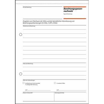 SIGEL Bewirtungsspesennachweis/Gaststättenrechnung - Anwendung