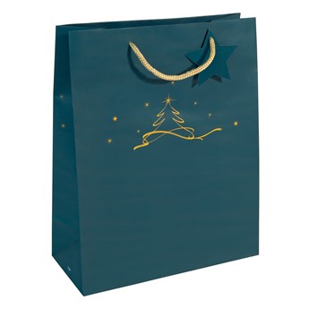 SIGEL Geschenktasche Large, Christmas tree petrol, 5er Pack - Anwendung