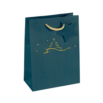 SIGEL Geschenktasche Medium, Christmas tree petrol, 5er Pack - Anwendung