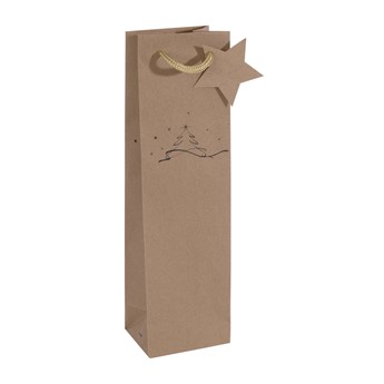 SIGEL Flaschen-Geschenktüten aus Kraftpapier, Christmas tree, 5er Set - Anwendung