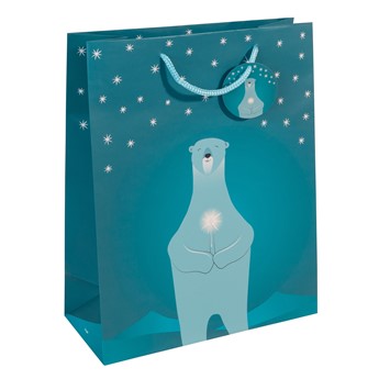 SIGEL große Papier-Geschenktüten, Polar bear with candle, 5er Set - Anwendung