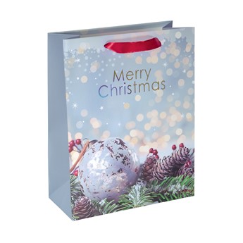 SIGEL Geschenktasche groß, Charmful Christmas, blau/grün/blau, Format 26 x 33 cm, 5er Pack - Anwendung
