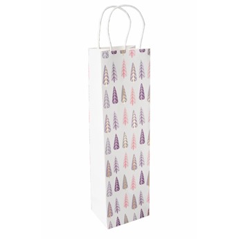 SIGEL Geschenktasche Flasche, Tannenbäume, 10 x 35 x 8 cm, 5er Pack - Anwendung