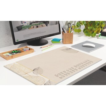 SIGEL Papier-Schreibunterlage, Blätter, braun/weiß/schwarz, ca. A2 - Anwendung
