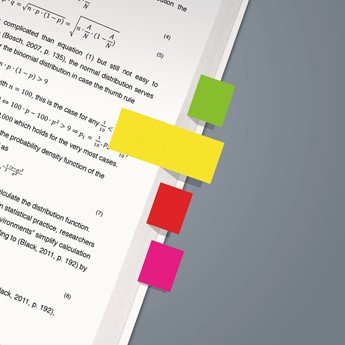SIGEL Haftmarker Neon, mini, 5 Farben im Pocket, 12x 50 mm - Anwendung