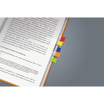 SIGEL Haftmarker Mini, transparent, 7 Farben - Anwendung