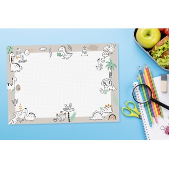 SIGEL Papier-Schreibunterlage "Dinosaurier", A3, 30 Blatt - Anwendung