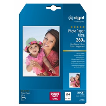 SIGEL Inkjet Ultra Fotopapier 13x18cm, 260g - Anwendung