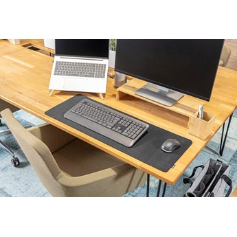 SIGEL Schreibunterlage einrollbar/rutschfest, dunkelgrau, 80 x 30 cm - Anwendung