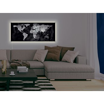SIGEL Glas-Magnetboard Artverum LED light, 130x55 cm, Design World-Map, Weltkarte - Anwendung