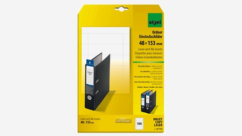 SIGEL Einsteckschilder für Ordner