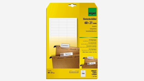 SIGEL Einsteckschilder für Hängemappen
