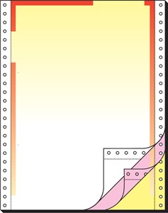 SIGEL Endlospapier, 12" (305mm) x 240 mm (A4 h), rosa/gelb+AHL