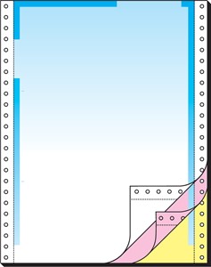 SIGEL Endlospapier, 12" (305mm) x 240 mm (A4 h), rosa/gelb+AHL