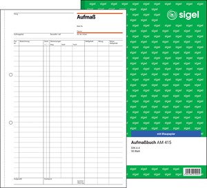 SIGEL Aufmaßbuch, mit Blaupapier
