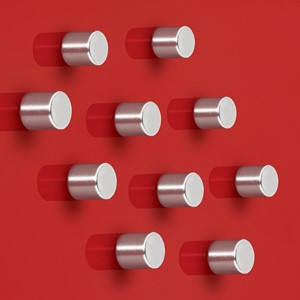 SIGEL SuperDym-Magnete C5 "Strong" - bis zu 3 Blatt - Zylinder-Design - silber - 10 Stück