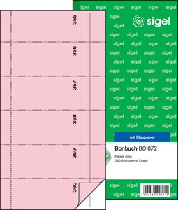 SIGEL Bonbuch, 360 Abrisse, eosin