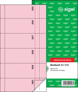 SIGEL Bonbuch, 360 Abrisse, rosa