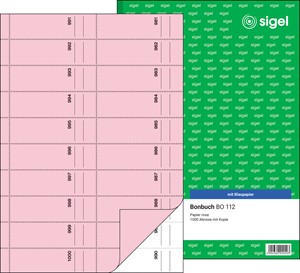 SIGEL Bonbuch, 1000 Abrisse, eosin