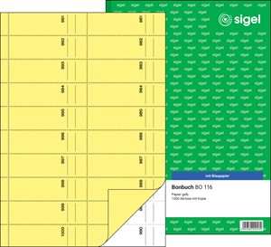 SIGEL Bonbuch, 1000 Abrisse, gelb