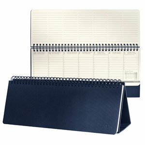 SIGEL Tischkalender Querkalender Conceptum 2026, large, Hardcover, dunkelblau