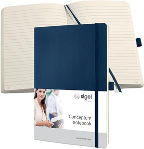 SIGEL Notizbuch Conceptum, Softcover, midnight blue, liniert, nummerierte Seiten, ca. A4