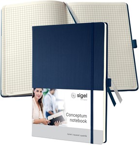 SIGEL Notizbuch Conceptum, Hardcover, midnight blue, kariert, ca. A4