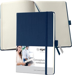 SIGEL Notizbuch Conceptum, Hardcover, midnight blue, kariert, ca. A5