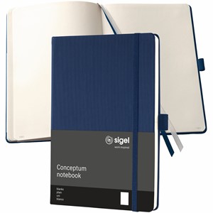 SIGEL Notizbuch Conceptum, ca. A5, Hardcover, blanko, dunkelblau