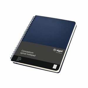 SIGEL Spiralblock Conceptum, A5, Hardcover, kariert, dunkelblau