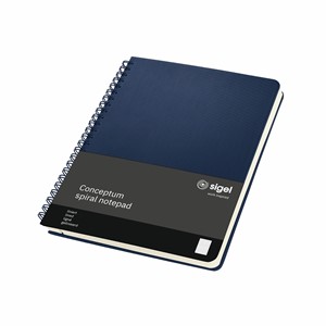 SIGEL Spiralblock Conceptum, A5, Hardcover, liniert, dunkelblau